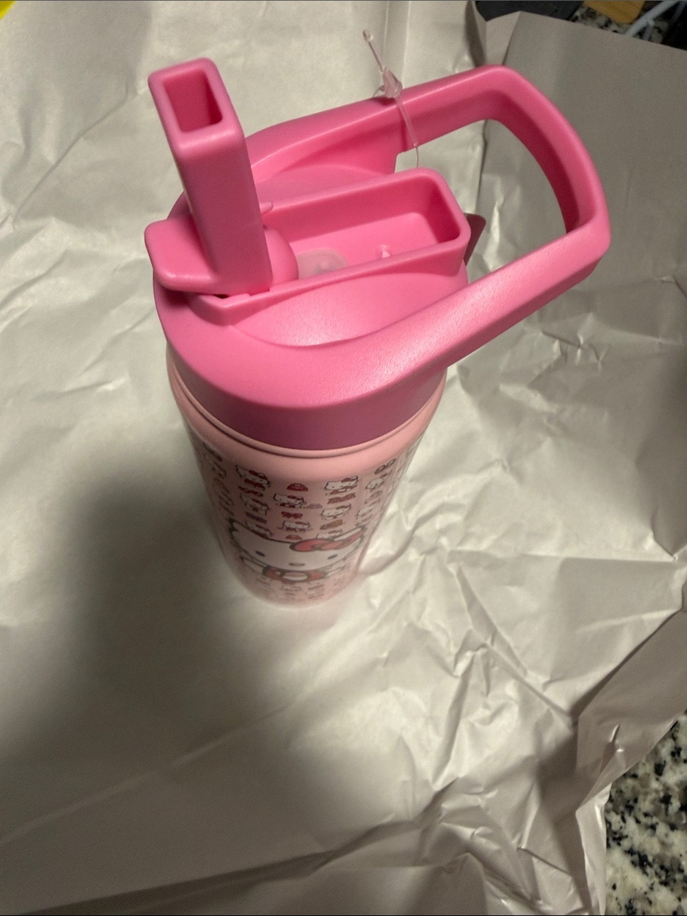 Hello Kitty Pink Travel Bottle with Red Bow Accent 20oz - Picture 5 of 6